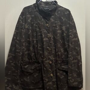 Lane Bryant Plus Size Camo Parka Jacket- Size 22 Military inspired Utility style